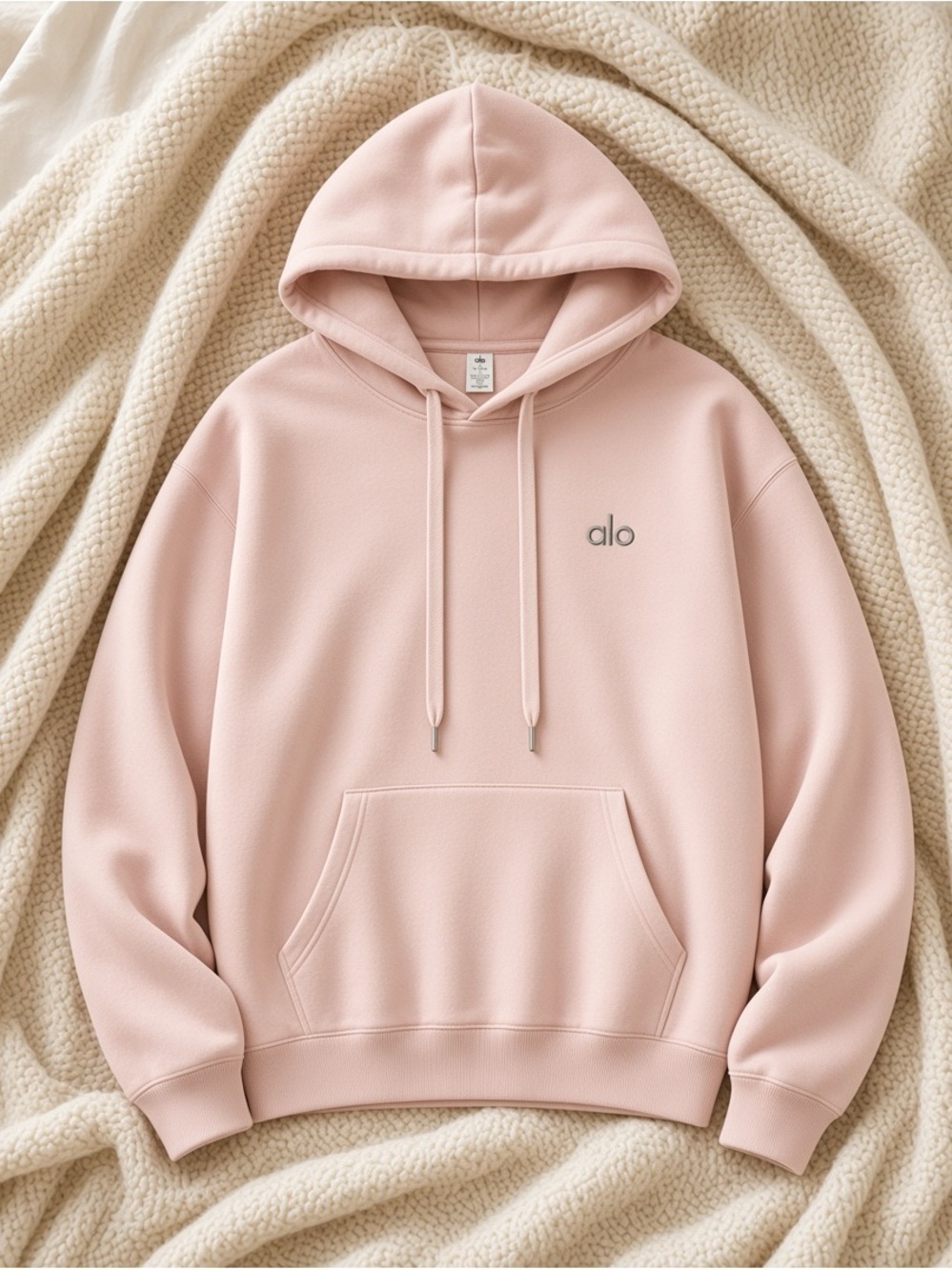 ALO Light Pink Hoodie Pullover